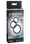 Fantasy C-ringz Silicone 3-ring Stamina Cock Ring Set - Black